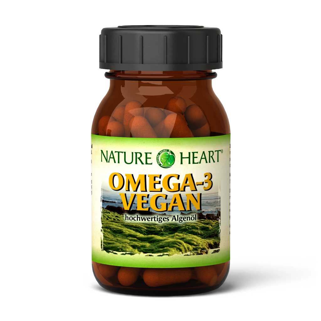 NATURE HEART Omega-3 vegan - 1 Glas mit 60 Kapseln